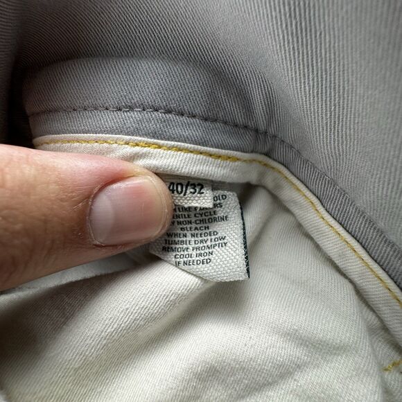 Duck Head Gold School Pant Men 42x32 Gray Chino Khaki Classic Fit Stretch - Picture 9 of 12